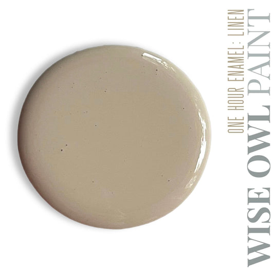 linen paint swatch from wise owl paint one hour enamel wilderness collection